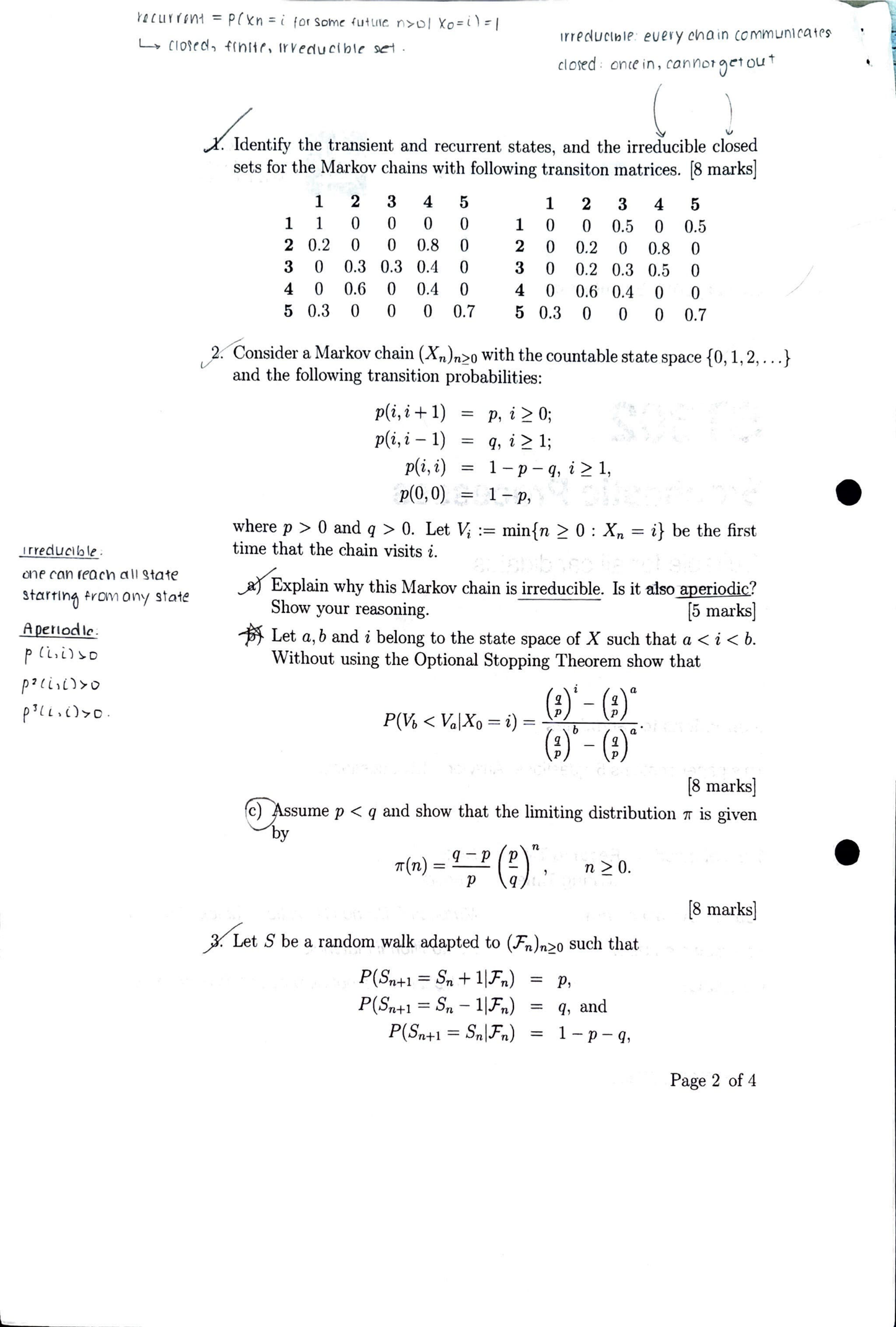 LSE Past Paper ST302 (2019) Pg2