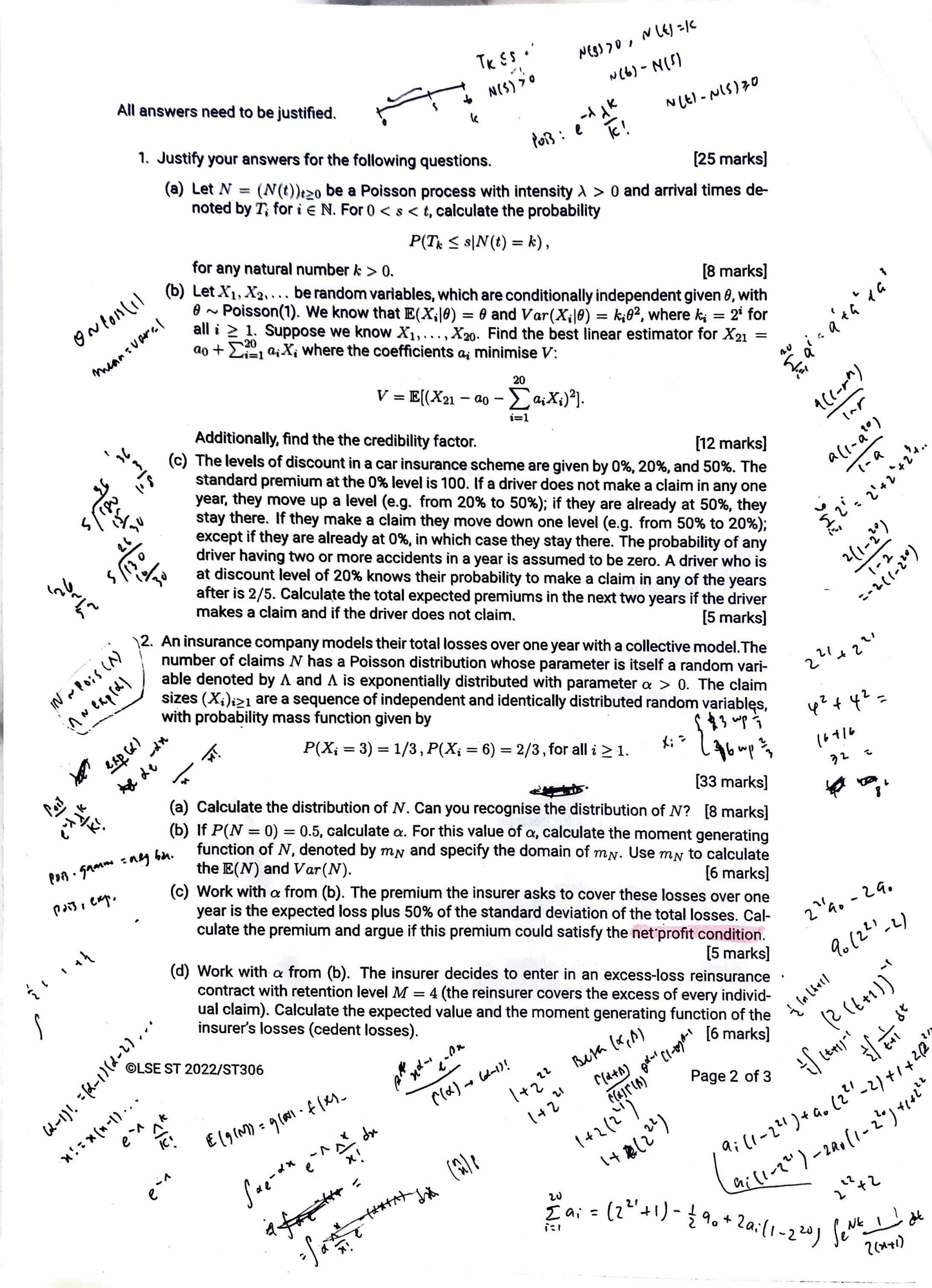 LSE Past Paper ST306 (2022) Pg2