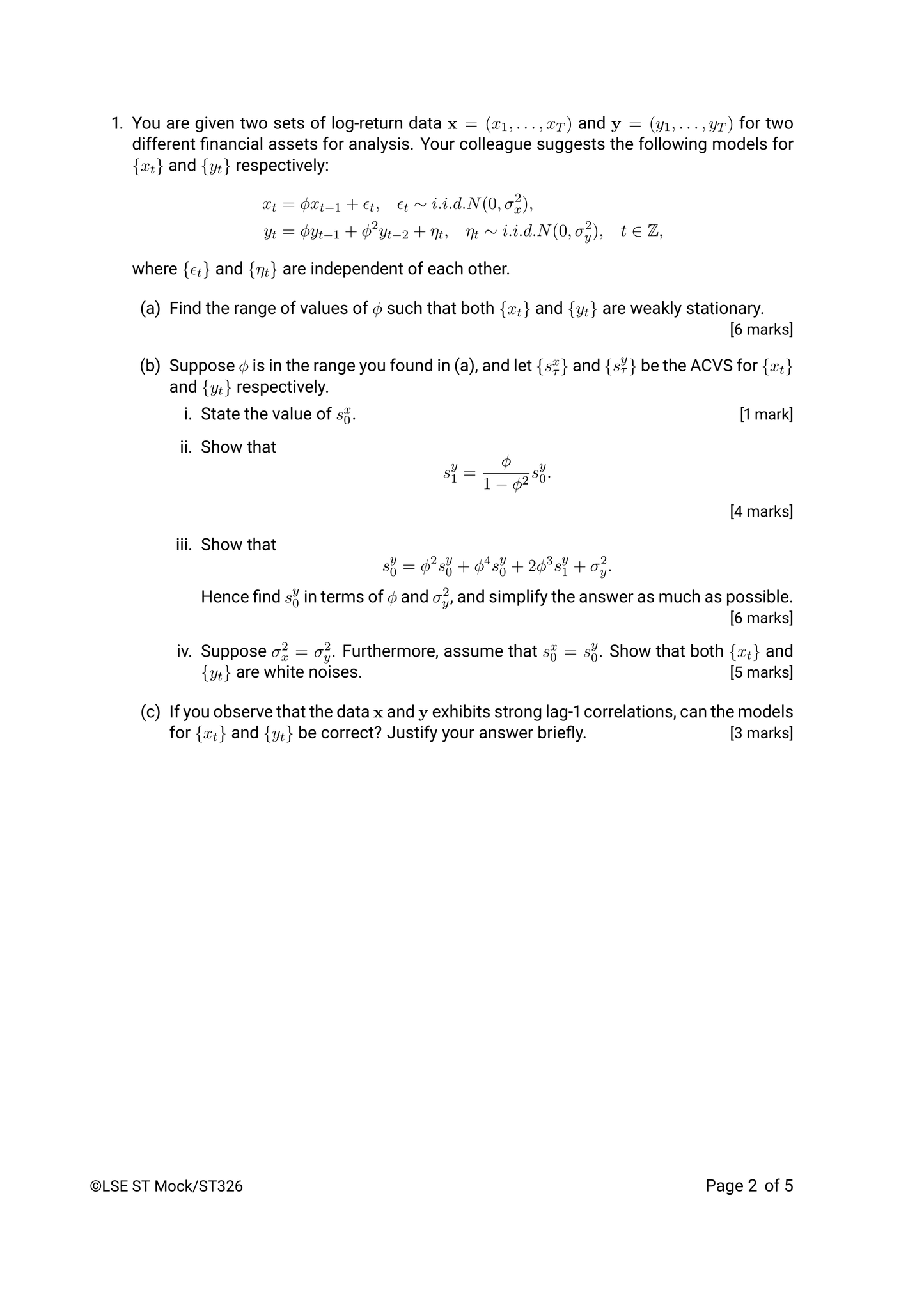 LSE Past Paper ST326 (2023 Mock) Pg2