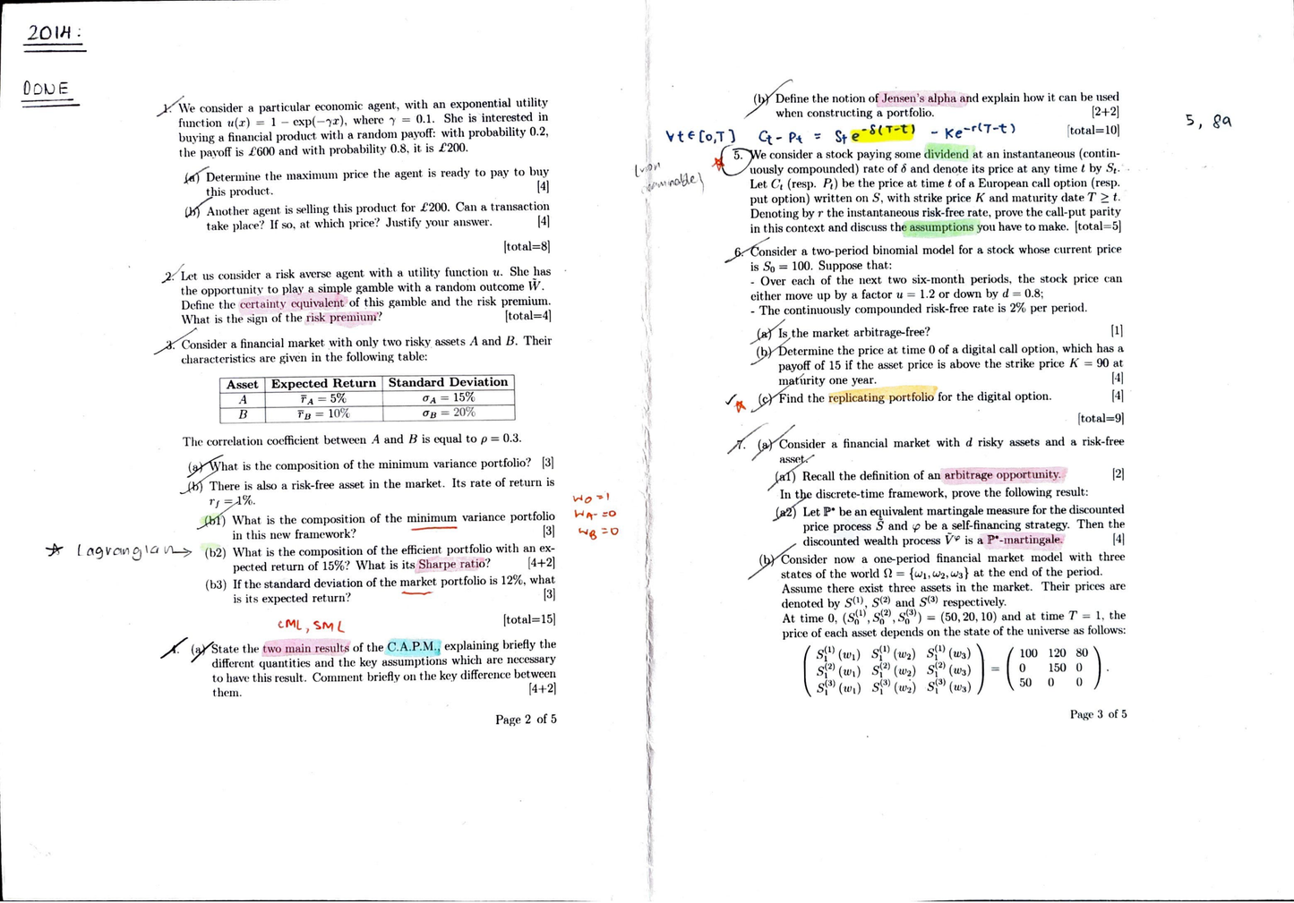 LSE Past Paper Solution ST330 (LT 2014) PG1