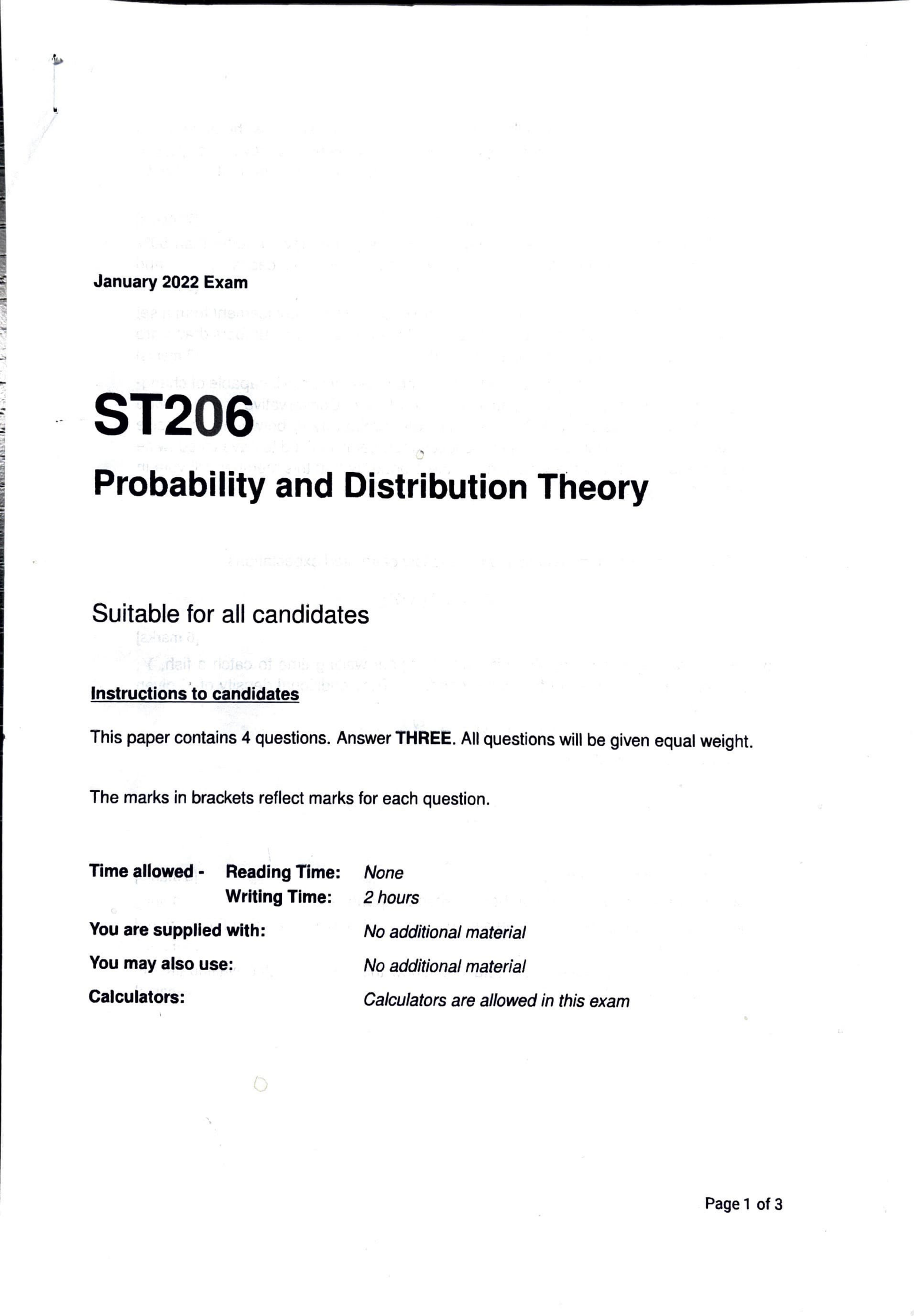 LSE Past Paper ST206 (2022 MT) Pg1