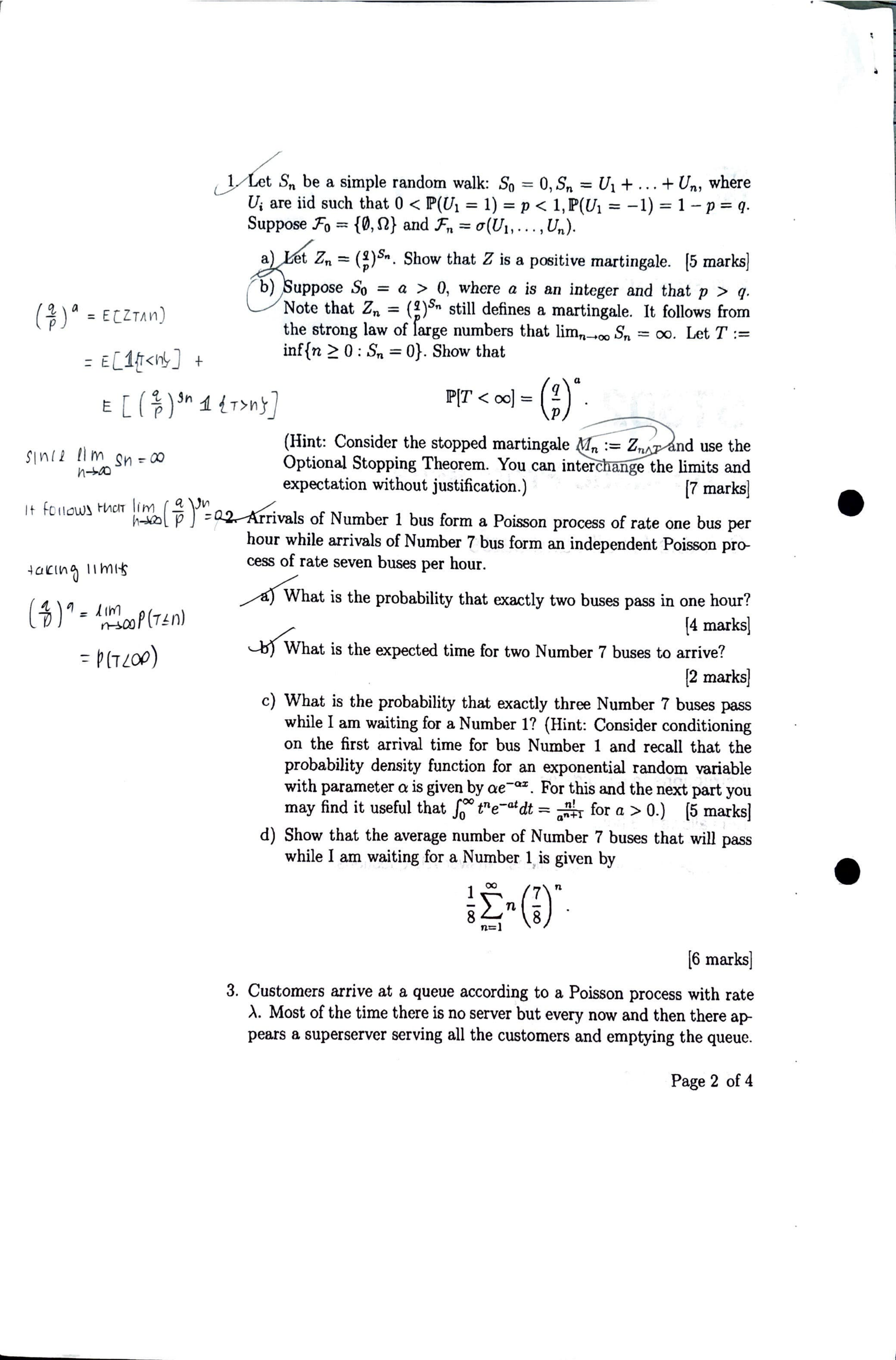 LSE Past Paper ST302 (2009) Pg2