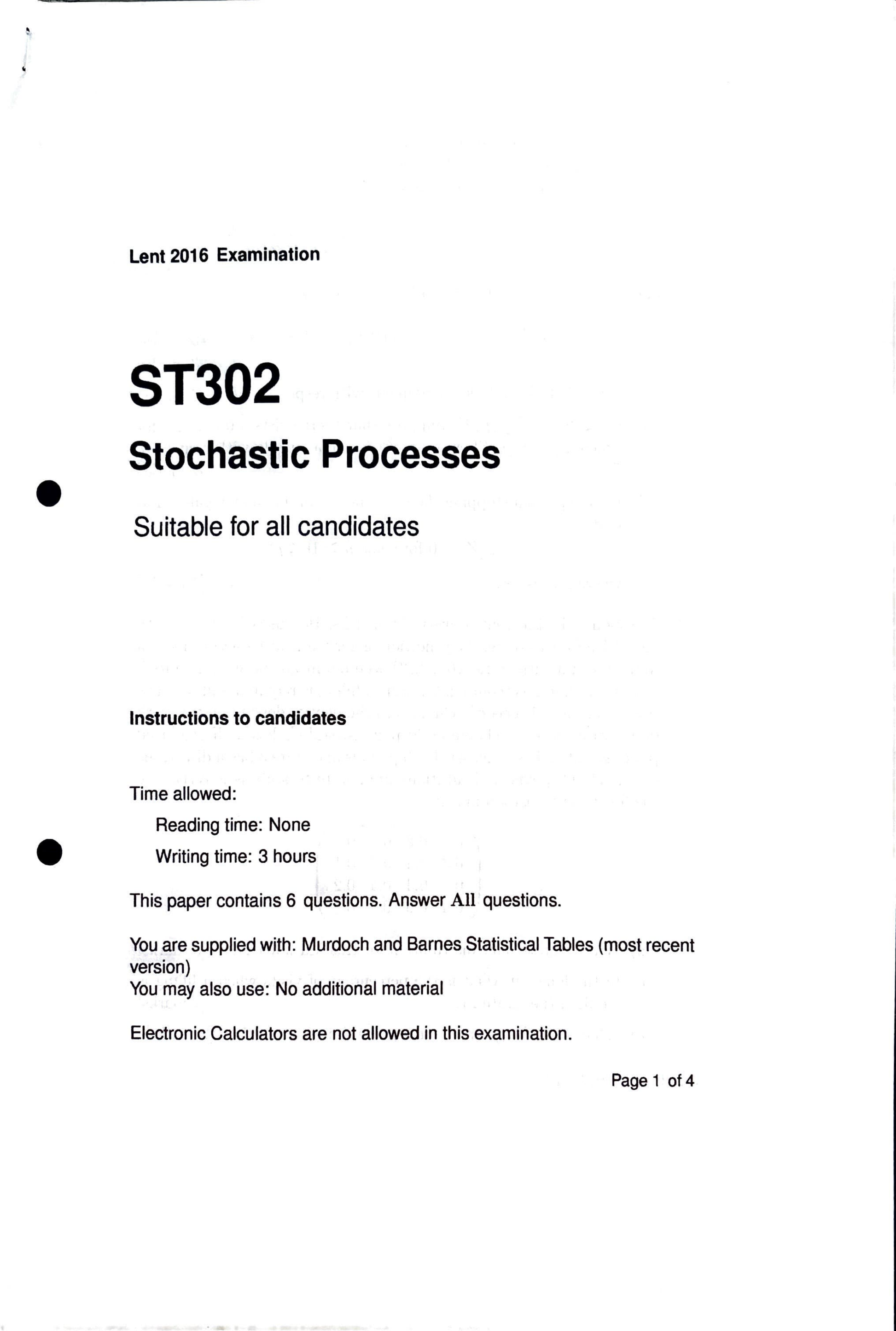 LSE Past Paper ST302 (2016) Pg1