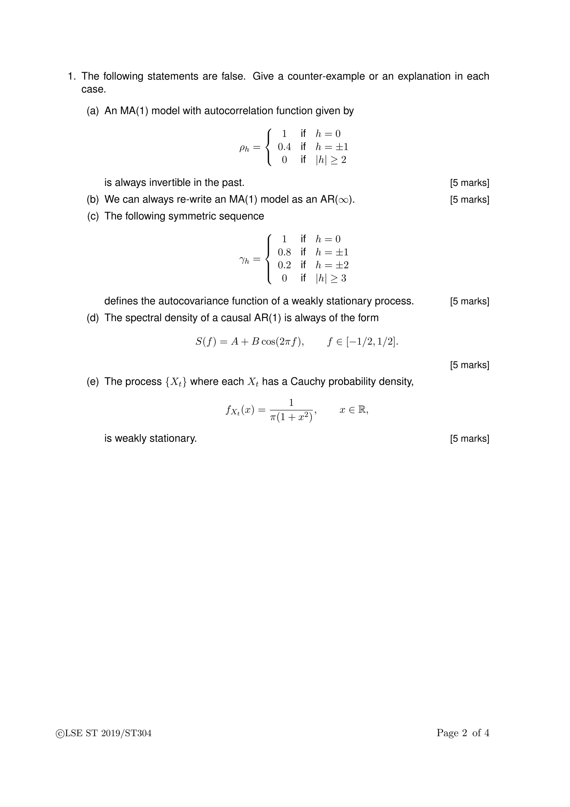LSE Past Paper ST304 (2019) Pg2