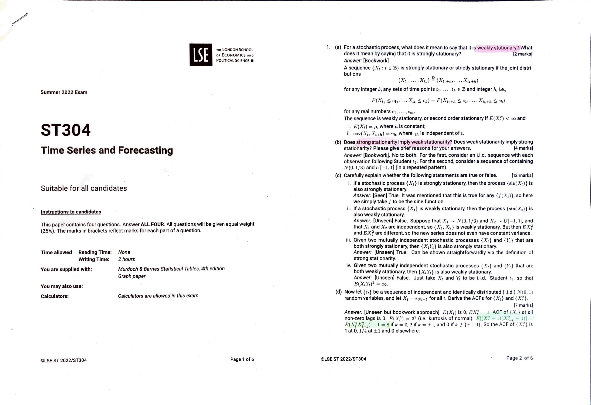 LSE Past Paper ST304 (2022) Pg1