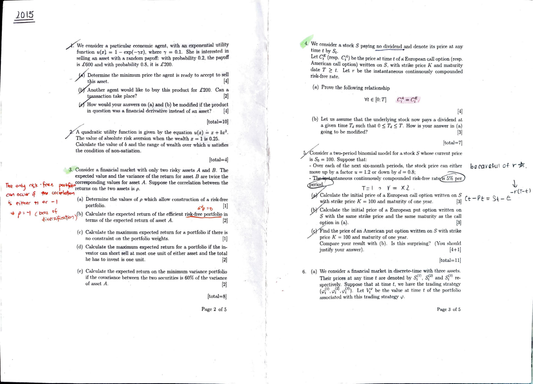 LSE Past Paper Solution ST330 (2015) Pg1