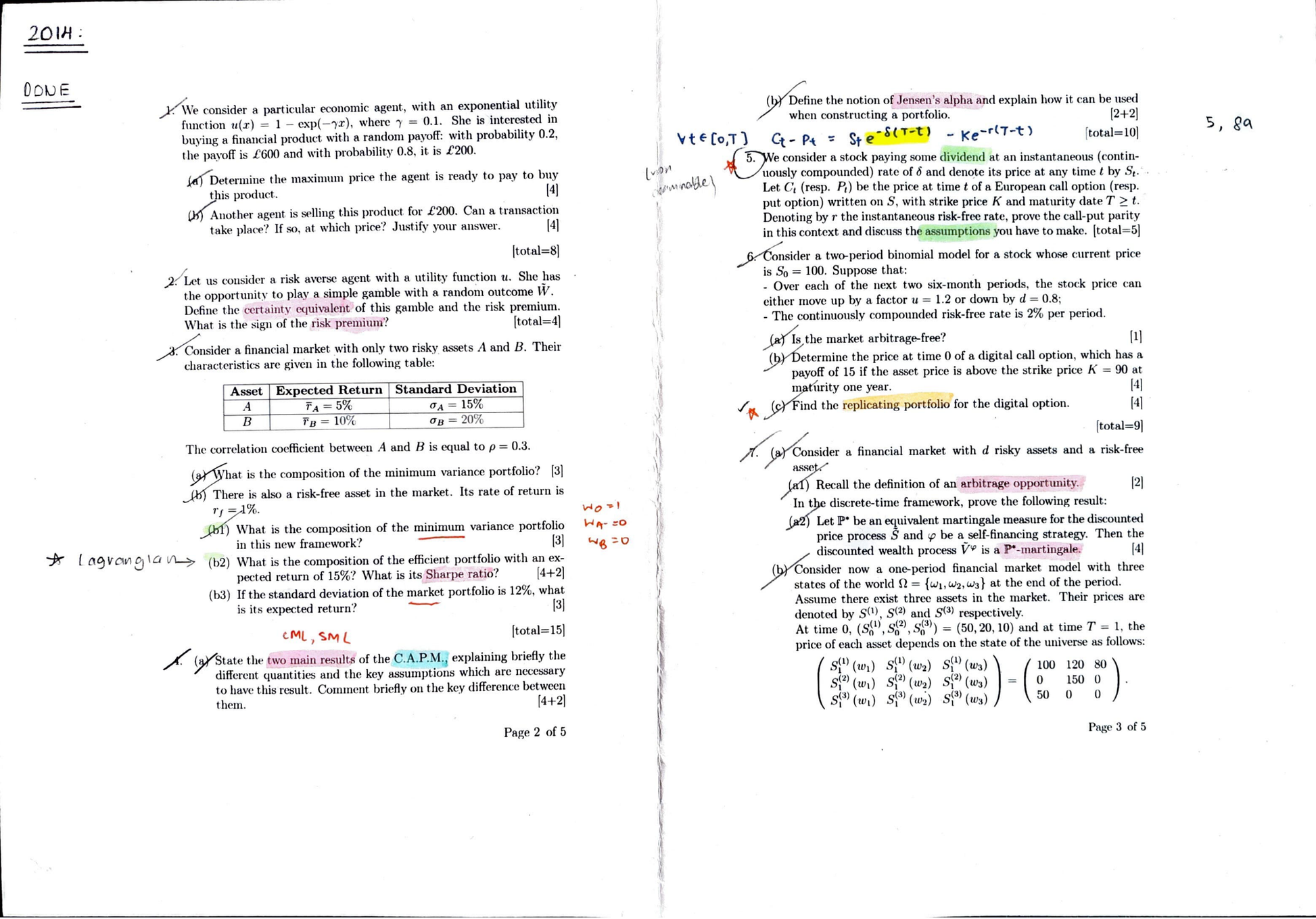 LSE Past Paper Solution ST330 (LT 2014) PG1