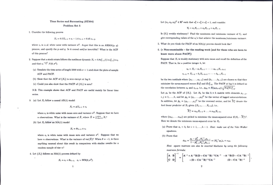 LSE Problem Sets ST304 Pg1