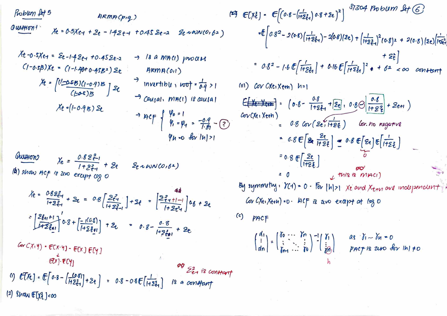 LSE Problem Sets ST304 Pg2