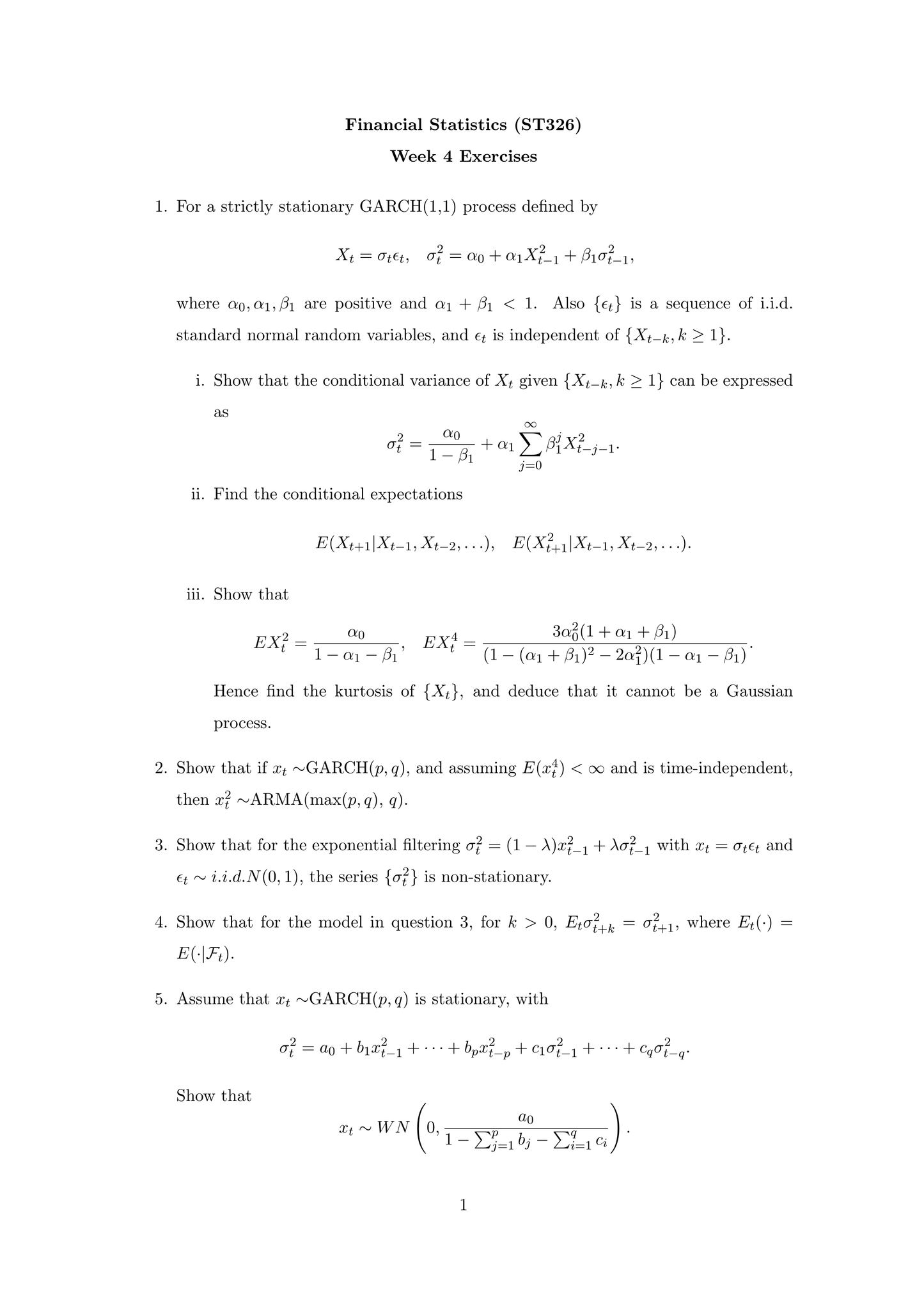 LSE Problem Sets ST326 Pg1